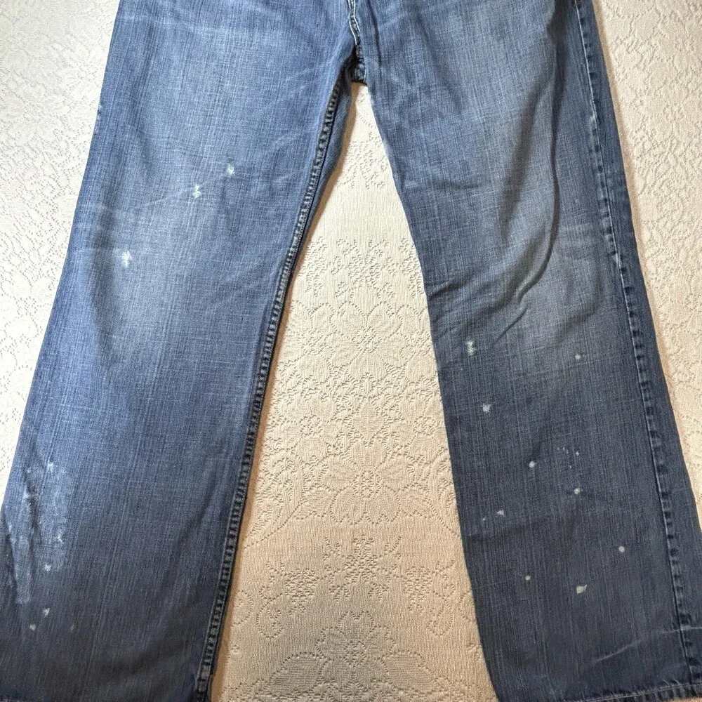 Division E Mens Distressed Embroidered Jeans Size 40x34 Los Angeles, USA Trend